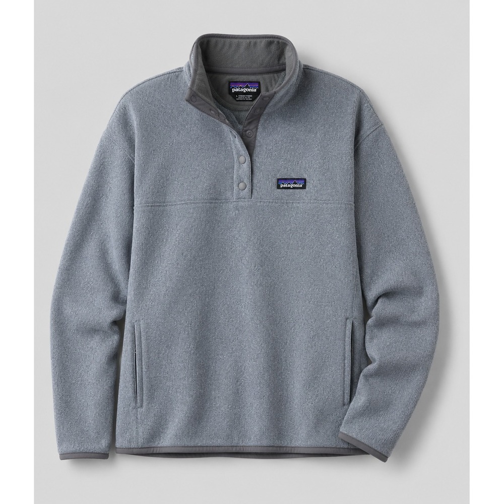 Patagonia Better Sweater Pullover Women L Gray 1/4 Snap Fleece Jacket Designer
